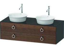 DURAVIT White Tulip móvel de casa de banho suspenso na parede Largura 1300 X Profundidade 550Mm com 2 Gavetas com Alça Wt4993B
