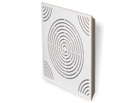 Circulo - Madeira Painel perfurado - Branco