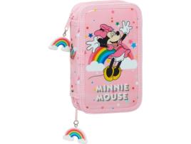 Estojo MINNIE Rainbow (Rosa - 28 Peças - Poliéster - 19.5x4x12.5cm)