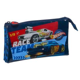 Estojo Triplo Hot Wheels Race Team