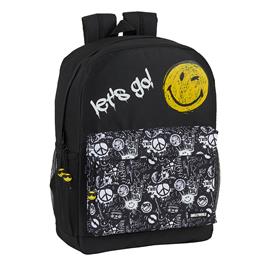 Mochila Escolar 43 cm adap trolley Smiley World Graffiti