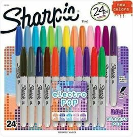 Marcadores Permanente Sharpie ElectroPop 24 cores