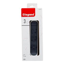 Legrand Bloco Rotativo 3 Tomadas, Cabo de 1,5 m, Branco