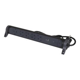 Bloco 5 tomadas LEGRAND +2 USB A+C 5M PRETO