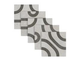 Azulejo Revestimento Cerâmico Decorativo Mate CERAGNI Vita Desenho D 15X15 Caixa com 44 Unidades 1 M2