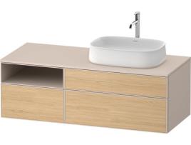 Unidade de Lavatório 1300X550Mm 2 Extensões 1 Gaveta Compartimento Aberto 1 Recortado Direito Ze48290