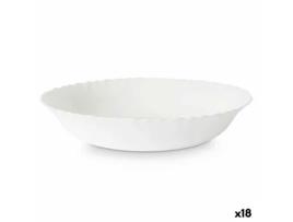 Saladeira Branco Vidro 27,5 x 5,5 x 27,5 cm (18 Unidades)
