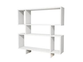 Estante Fabiola In Aglomerado de Partículas Revestido a Melamina Pvc Branco 100X22X111 Cm EPIKASA