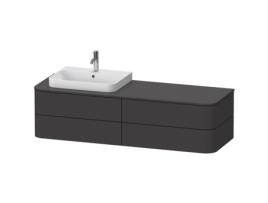 Armário DURAVIT Happy D.2 Plus para console de parede 1600x550 mm 4 gavetas para pia de móveis Posição à esquerda