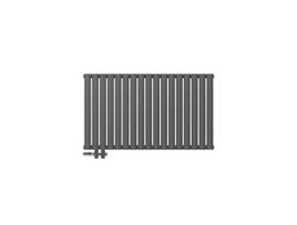 Painel Radiador De Dupla Camada 600X1020 Mm Antracite Com Conjunto De Ligação De Base ML-DESIGN