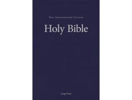 Livro niv, pew and worship bible, large print, hardcover, blue de zondervan (inglês)