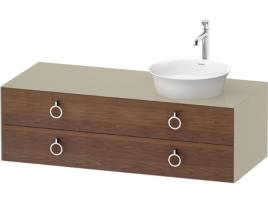 DURAVIT White Tulip móvel de casa de banho suspenso na parede Largura 1300 X Profundidade 550Mm com 2 Gavetas com Pega Wt4992R