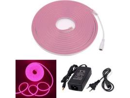 Tira Led NEON NEON Efeito Flexível e Impermeável Rosa