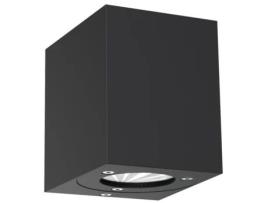 Candeeiro de Exterior de Parede NORDLUX Canto Kubi (Preto - Metal e Vidro)