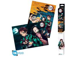 Set 2 Poster Group & Duo Gb Eye Demon Slayer 52x38