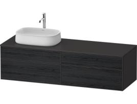 Unidade de Vaidade Da Consola DURAVIT Zencha 1600X550Mm 2 Extensões 2 Gavetas 1 Recorte À Esquerda Ze4824