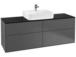 Villeroy Und Boch Finion Móvel de apoio F19200 1600X603X501Mm Abdeckplatte Black Matt
