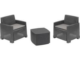 Conjunto de Jardim IPAE-PROGARDEN Relax Idro (2 Cadeiras + 1 Mesa de Apoio)