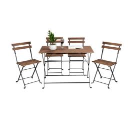 Conjunto de mesa de jardim e 4 cadeiras bistrot