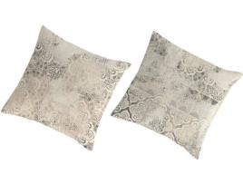 2 Fronhas de Almofada  Alain (Bege, Cinzento - 100% Percal Algodão - 65x65 cm)