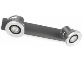 Candeeiro de Teto  Ring (Cinzento Escuro - GU10 - 2 x 8 W - Metal)
