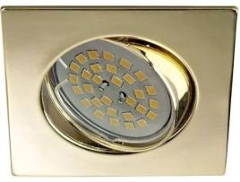 Candeeiro de Teto Embutida  Basic (Dourado - GU10 - 50 W - Alumínio - 80x80x20 mm)