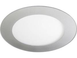 Candeeiro de Teto Embutida  Extraplano Redondo (Cinzento - LED - 20 W - Alumínio - 225x225x22 mm)