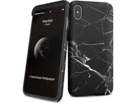 Capa iPhone X, XS  Hard Marble Preto