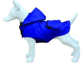 Capa de Chuva para cães  Bolso 40 cm Azul