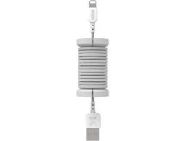 Cabo  Spool (USB - Lightning - 1m - Prateado)