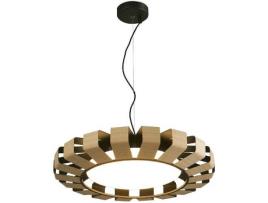 Candeeiro de Teto  Pauline (Castanho - LED - 24 W - Madeira)