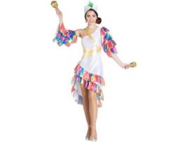 Fato de Mulher  Dançarina De Rumba Branco (Tam: S)
