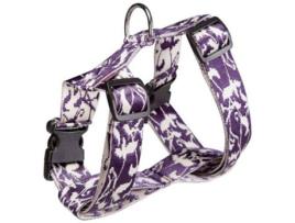 Peitoral para Cães  Algodão-Nylon Jacquard Roxo (T-15)