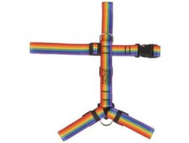 Peitoral para Cães BUBS Not Pull Grande Rainbow 25 mm Multicor (115 g)