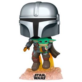Funko Figura Pop Star Wars The Mandalorian Mando Flying With Jet Pack One Size Multicolor