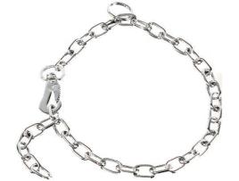 Coleira para Cães  Ajustável De Elo Curto Prateado (63 cm)