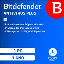 Bitdefender Antivírus Plus, 1 Ano, 1 Dispositivo – Chave Digital