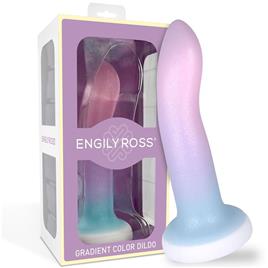 Dildo Silicona Líquida Color Degrado con Ventosa 13.6 cm