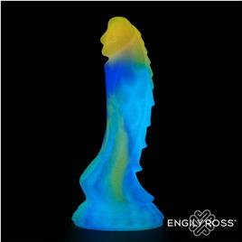 Dildo Dragón Brilla en la Oscuridad Silicona Líquida 18 cm