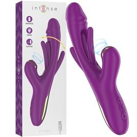 INTENSE? - ATENEO VIBRADOR MULTIFUNÇÃO RECARREGÁVEL 7 VIBRAÇÕES COM LÍNGUA OSCILANTE E SUCÇÃO ROXA