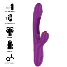 INTENSE? - ATENEO VIBRADOR MULTIFUNÇÃO RECARREGÁVEL 7 VIBRAÇÕES COM LÍNGUA OSCILANTE E SUCÇÃO ROXA