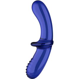 SATISFYER - DILDO DE CRISTAL DUPLO AZUL