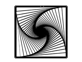 Decoração Metálica Espiral 1 In Metal Preto 45X3X45 Cm EPIKASA