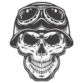 Decor resin 3d cranio biker