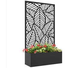 Biombo com floreira metal outsunny, varanda e jardim - jardinagem