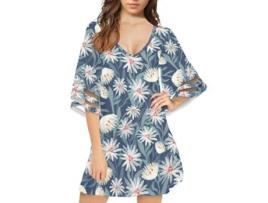 Vestido CABLECC Fyy Havaianocom Meia Poliéster Multicor (S)