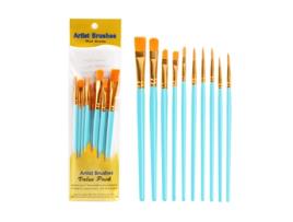 Conjunto de Pincéis de Pintura a Óleo 10Pcs Pincéis de Pintura Artística KH2023
