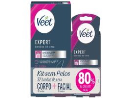 Bandas Cera Veet Pack Corpo E Rosto 2x16un