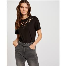 Morgan T-shirt de mangas curtas com strass
