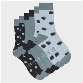 Dim Lote de 3 pares de meias estampadas